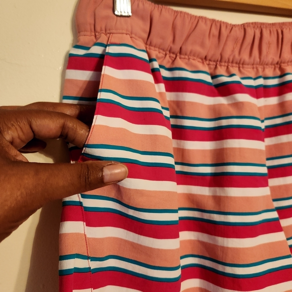 North Face | Women's Striped Multicolor Athleisure/Athletic Shorts (Size Small) - Picture 4 of 15